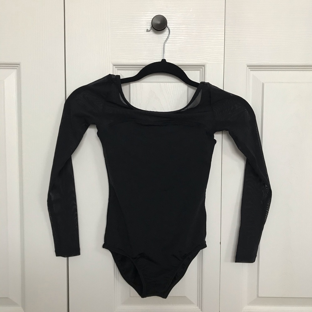 Mariia Black Long Sleeve Leotard